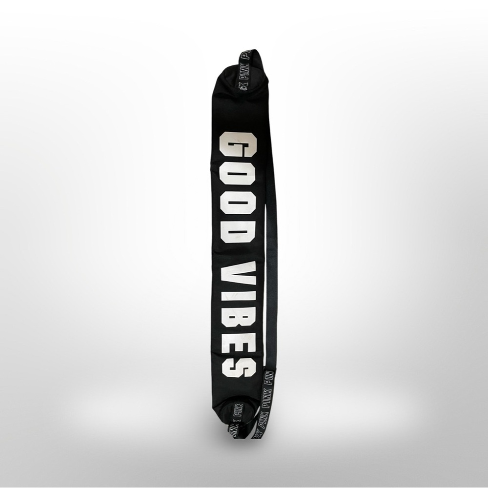 Victoria's Secret Black and White 'Good Vibes' Scarf